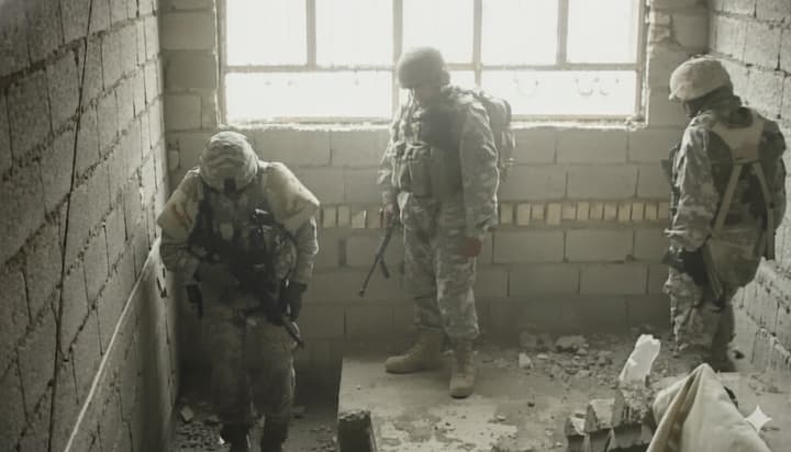 Iraq Baqubah Feb 3 2007 Stock Footage.