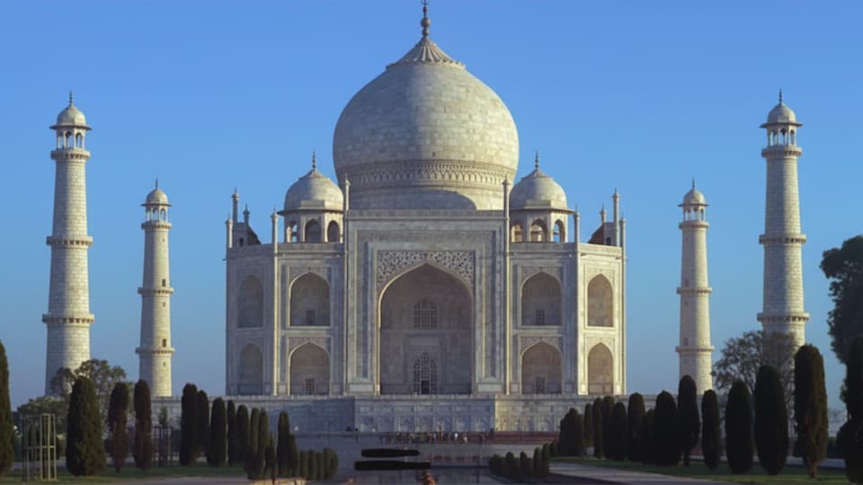 India - Taj Mahal Stock Footage.