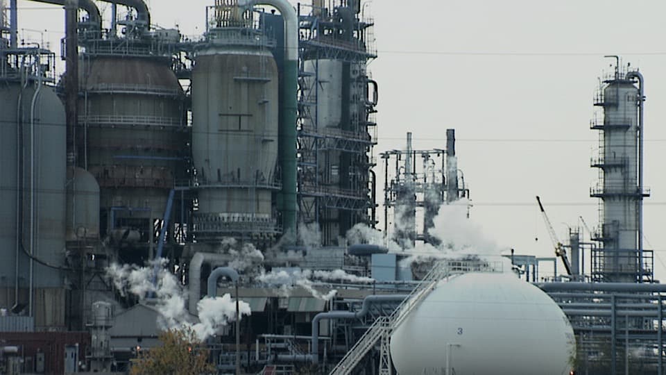 Oil and Gas Refineries, Pipelines SD Stock Footage.