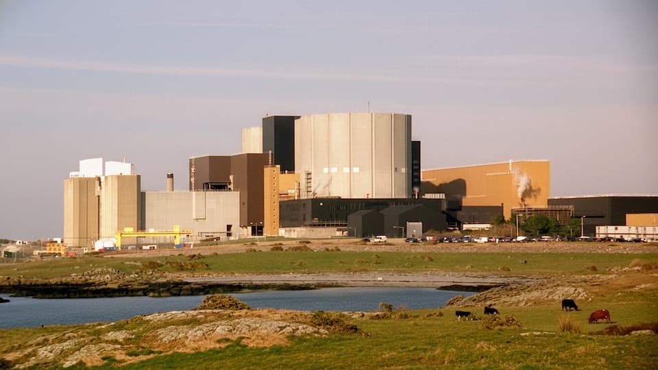 Wylfa Nuclear Power Plant HD Stock Footage.