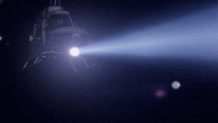 Helicopter Spotlights Stock Footage.