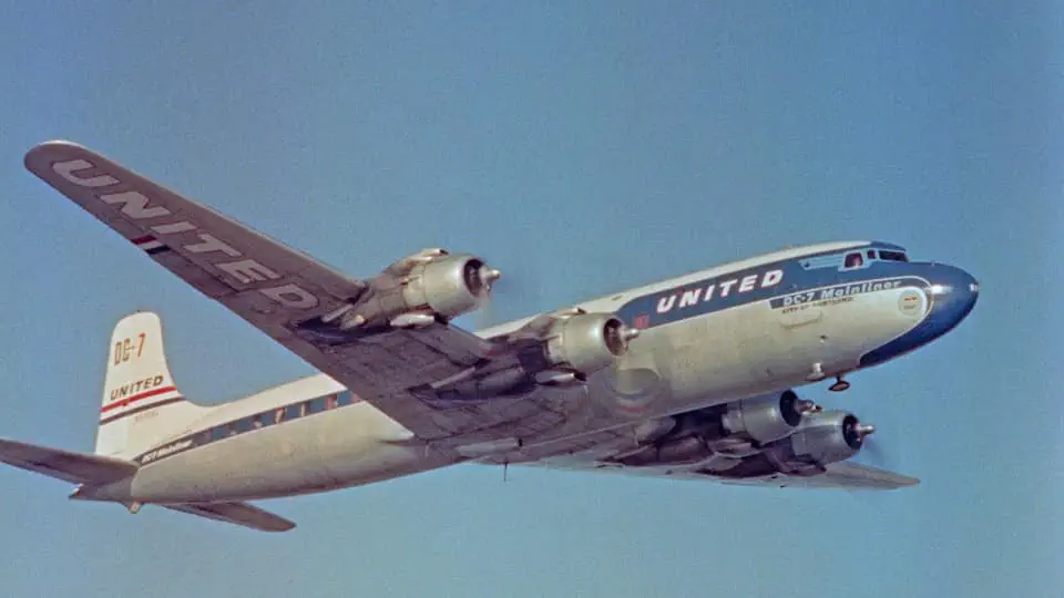 Douglas DC-7 SD-HD Stock Footage.