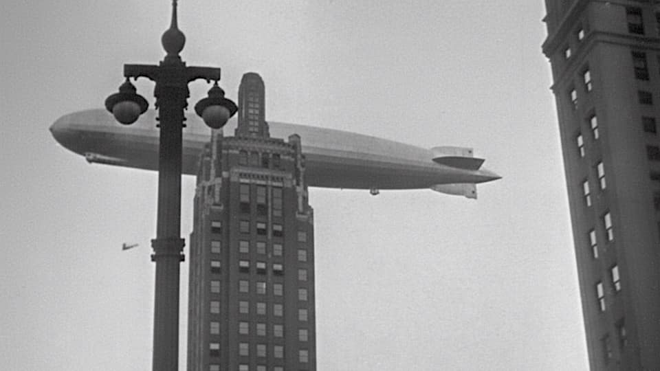 Graf Zeppelin Airship Stock Footage.