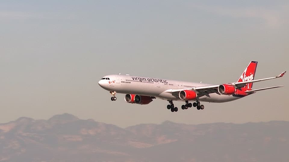 Airbus 340 HD Stock Footage.