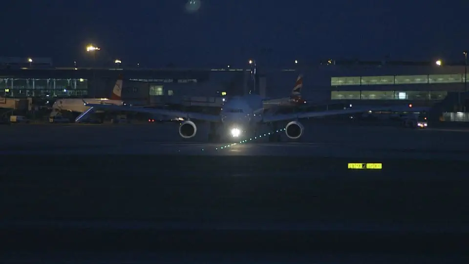 Airports at Night HD Stock Footage.