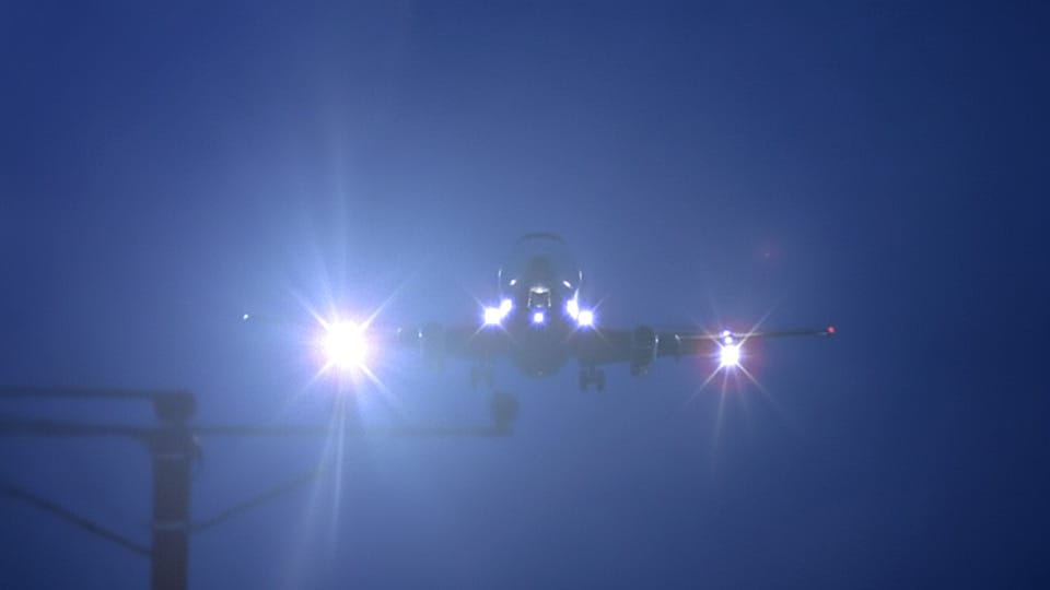 Planes Landing Night HD Stock Footage.