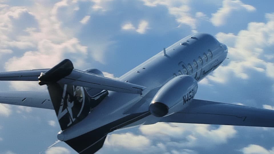 Learjet Stock Footage.