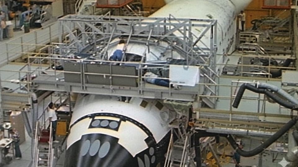 NASA Space Shuttle Atlantis The Orbiter Stock Footage.