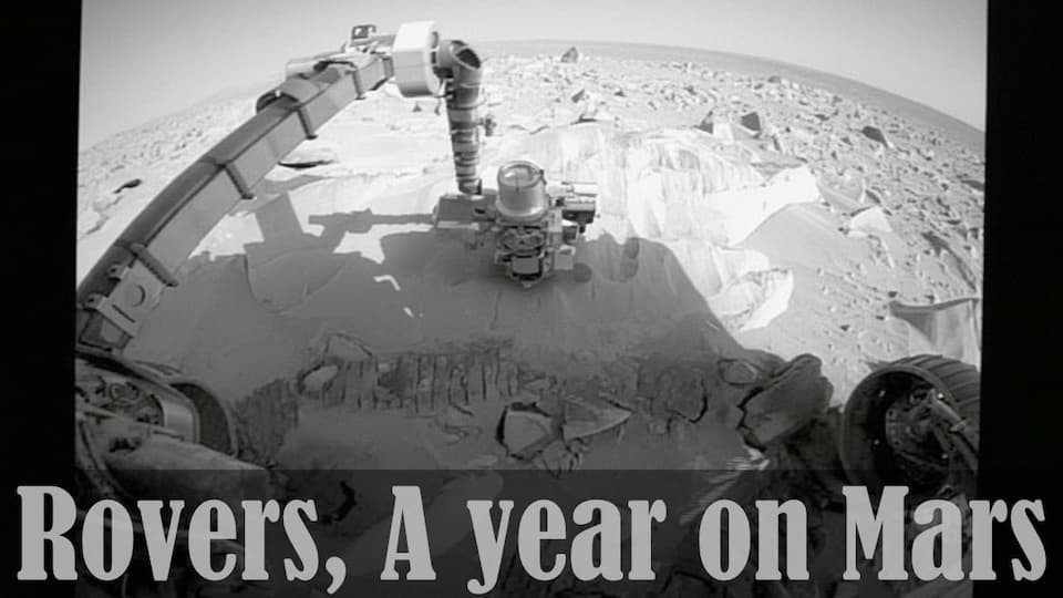 Spirit and Opportunity Rovers a year on mars timelapse Stock Footage.