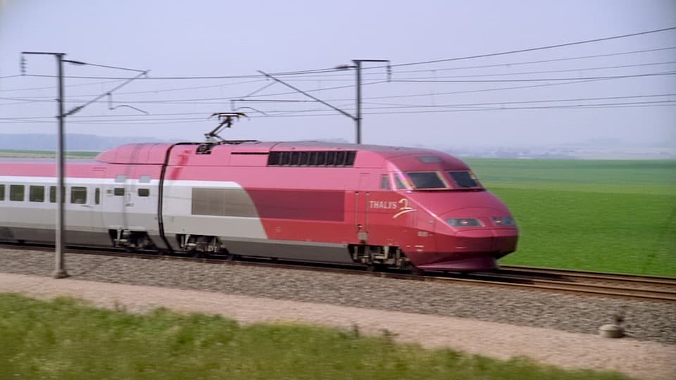 French TGV High-Speed Train HD Stock Footage.
