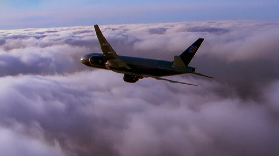 United 767 Stock Footage.