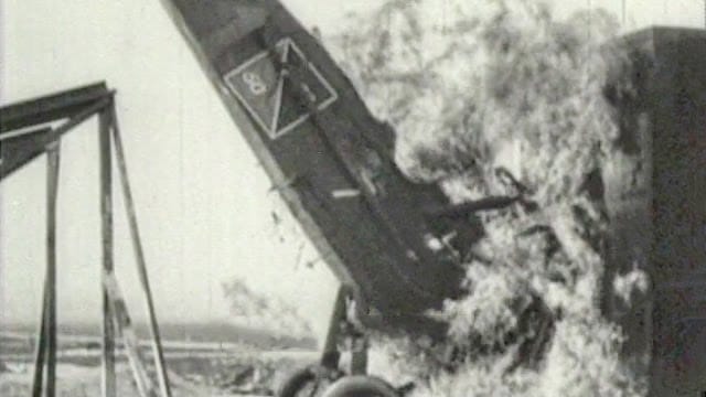 1920s plane fire prevention crash tests Stock Footage.