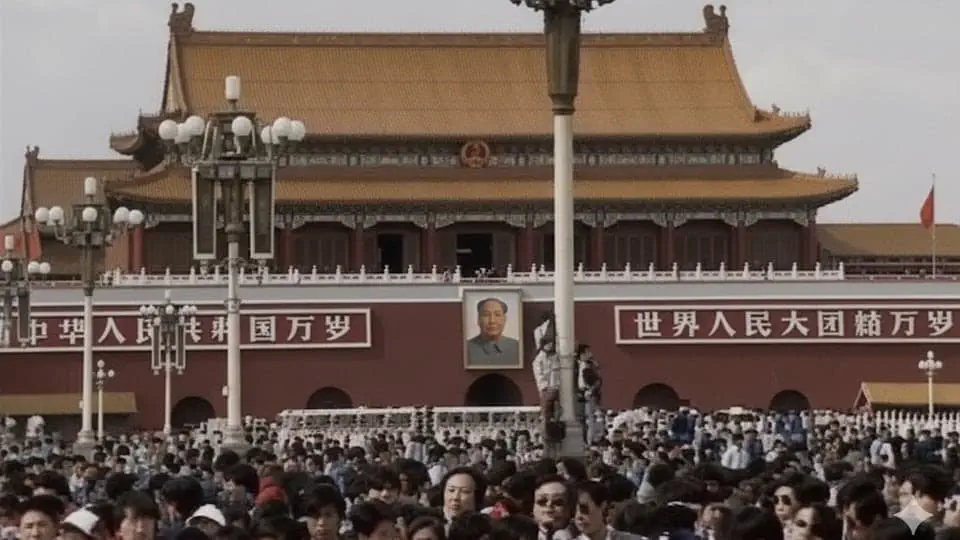 Chinese Tiananmen Square protests 1989 stock footage thumbnail