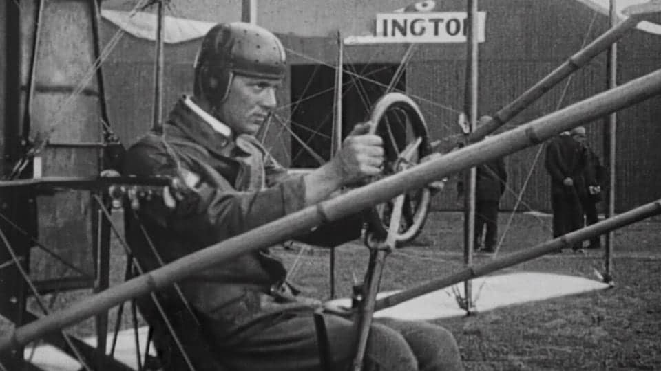 First Airmail Flight Stock Footage.