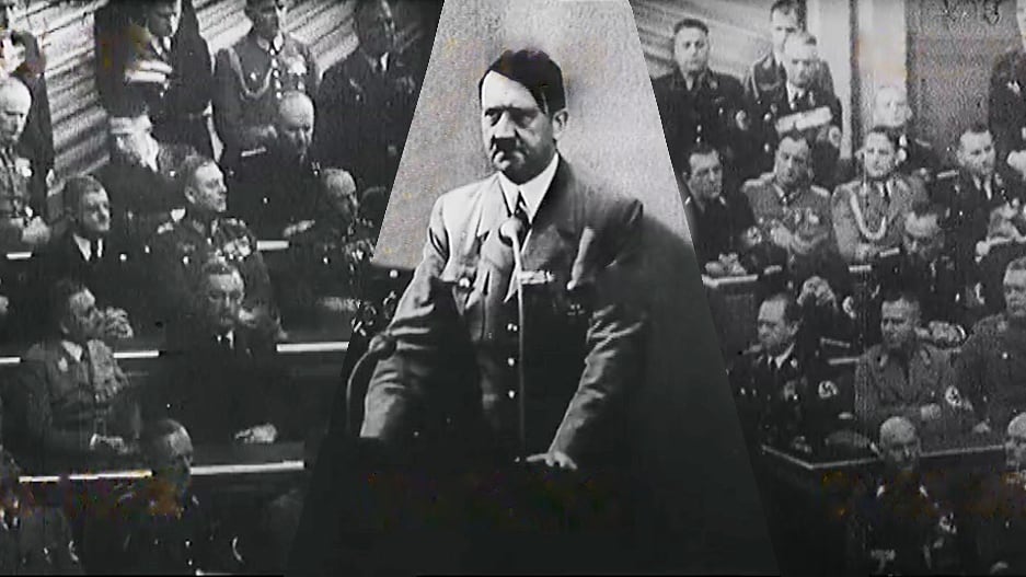 Hitler Speaches stock footage