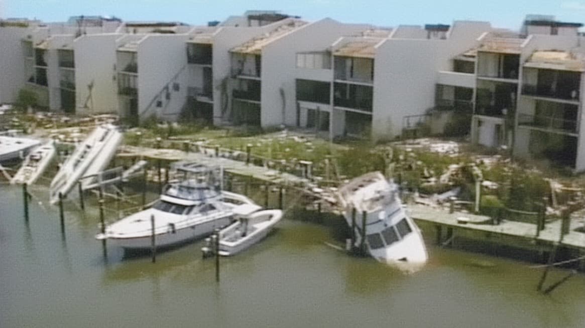 Hurricane Andrew Aftermath 1992 Stock Footage.