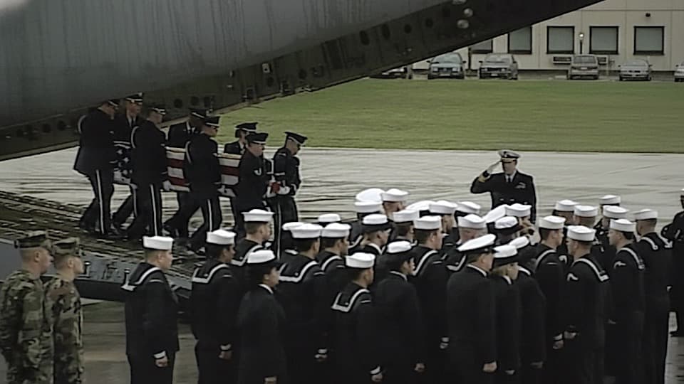 Iraq War – Soldiers’ Coffins Coming Home Stock Footage.