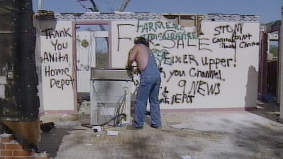 Kansas City KS Tornado May 2003 Stock Footage.