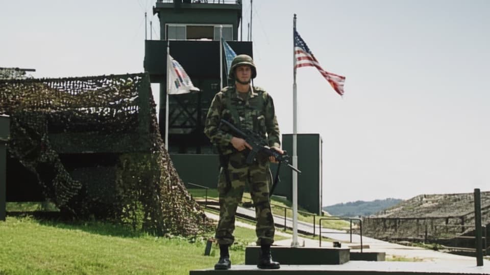 The Korean Demilitarized Zone (DMZ) 1998  stock footage thumbnail
