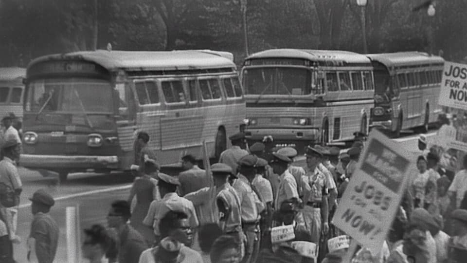 March On Washington August 1963 stock footage thumbnail