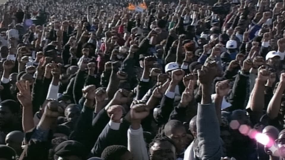 Million Man March October 1995 stock footage thumbnail