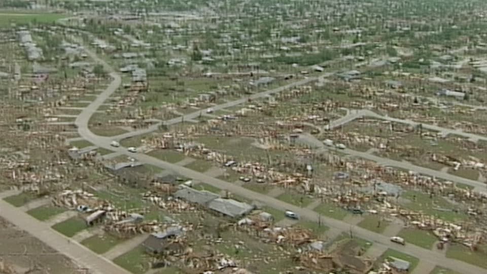 Oklahoma City OK Tornado May 1999 Stock Footage.