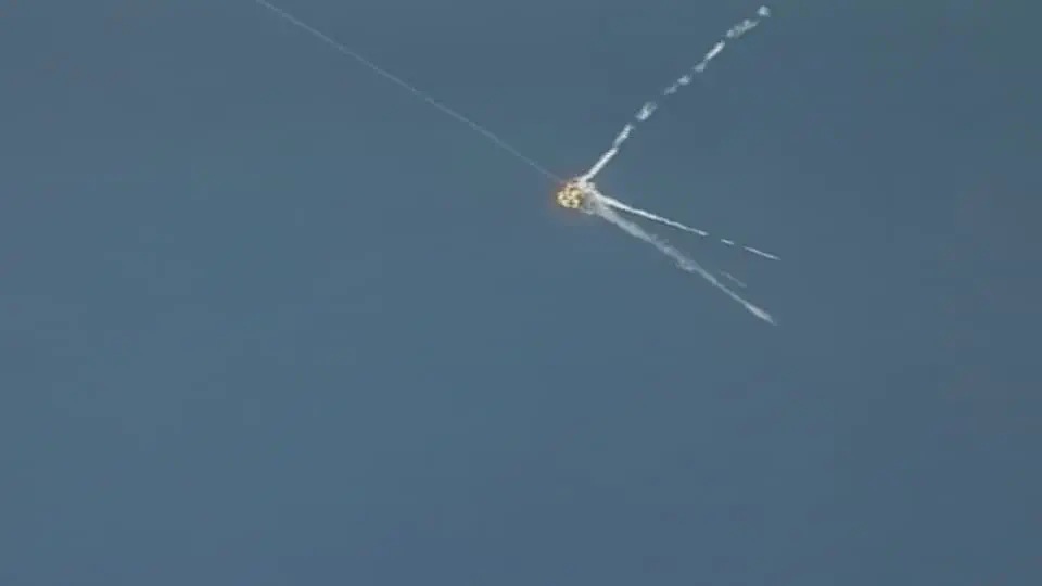 Patriot (PAC-3) missile defense system stock footage