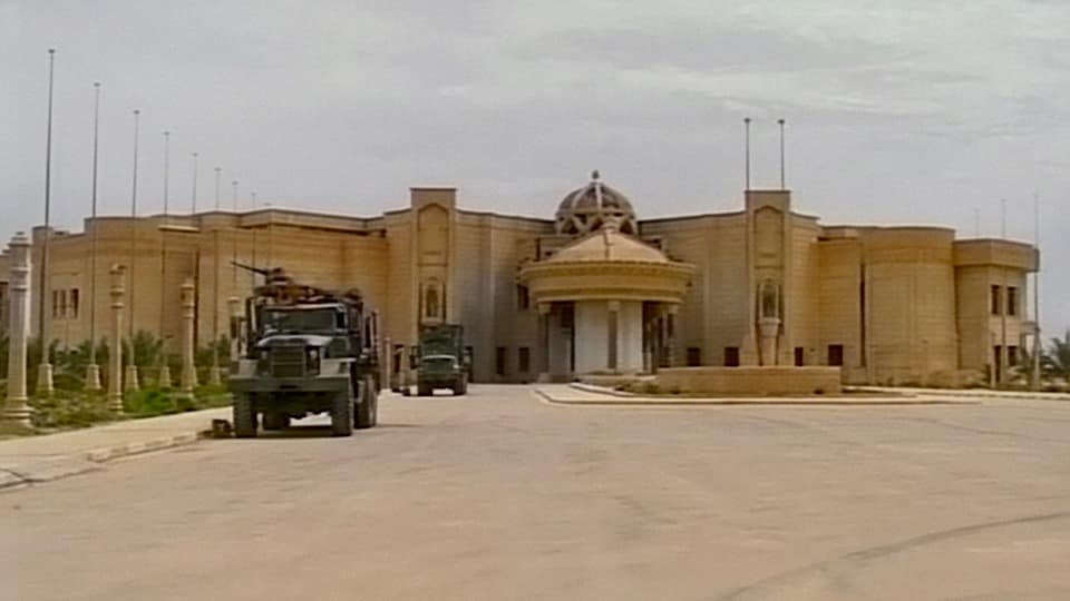 Saddam's Tikrit Palace and Car Collection Stock Footage.