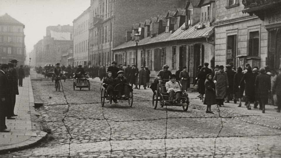 Warsaw Ghetto 1942 Stock Footage.