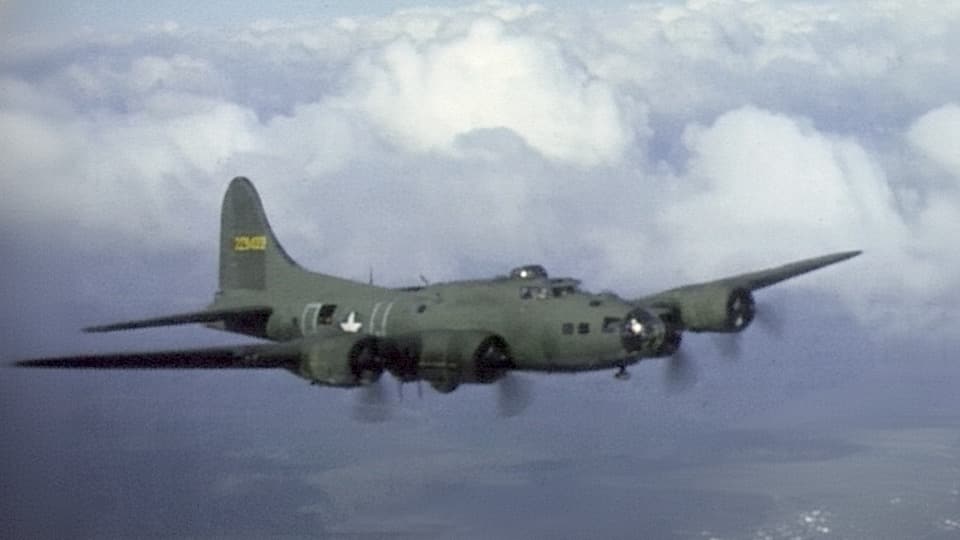 Boeing B-17 Flying Fortress Stock Footage.