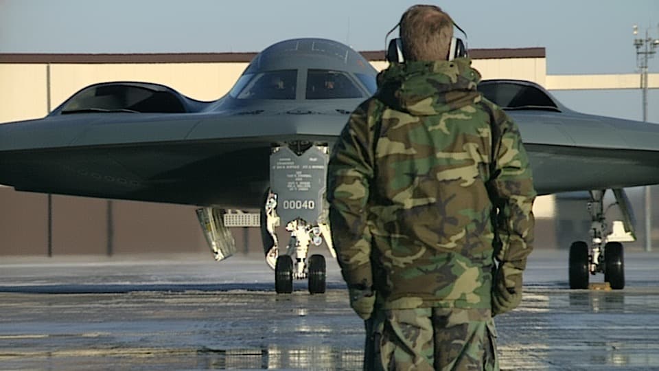 Northrop Grumman B-2 Spirit Stock Footage.