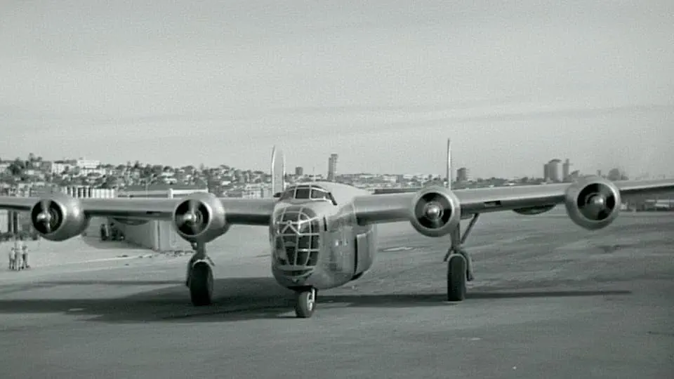 Consolidated B-24 Liberator Stock Footage.