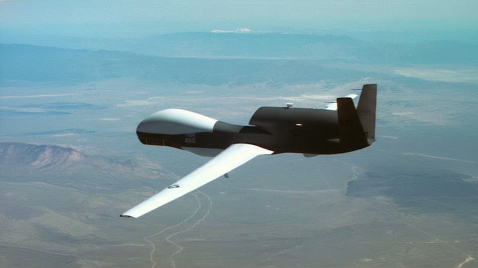 Northrop Grumman RQ-4 Global Hawk Stock Footage.