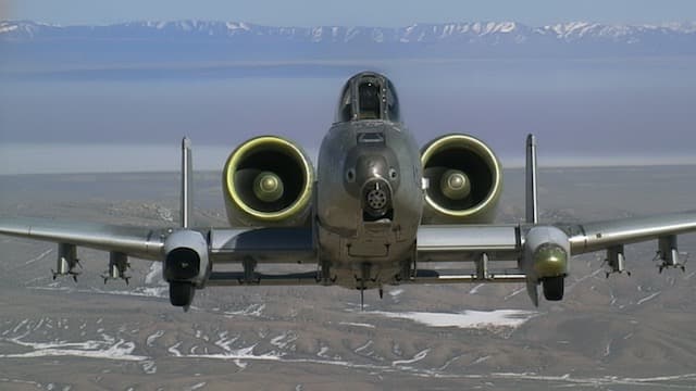 A-10 Thunderbolt II Warthog Stock Footage.
