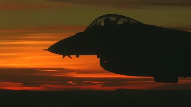 General Dynamics F-16 Fighting Falcon Stock Footage.