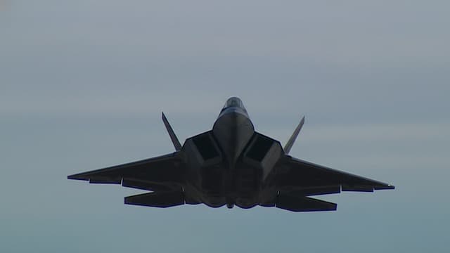 Lockheed Martin F-22 Raptor Stock Footage.