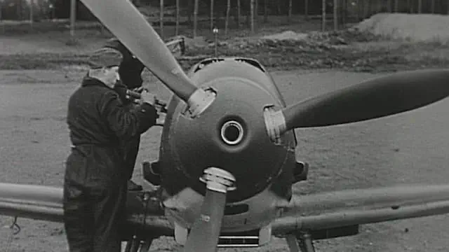 Messerschmitt Bf 109 Stock Footage.
