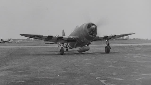 Republic P-47 Thunderbolt Stock Footage.