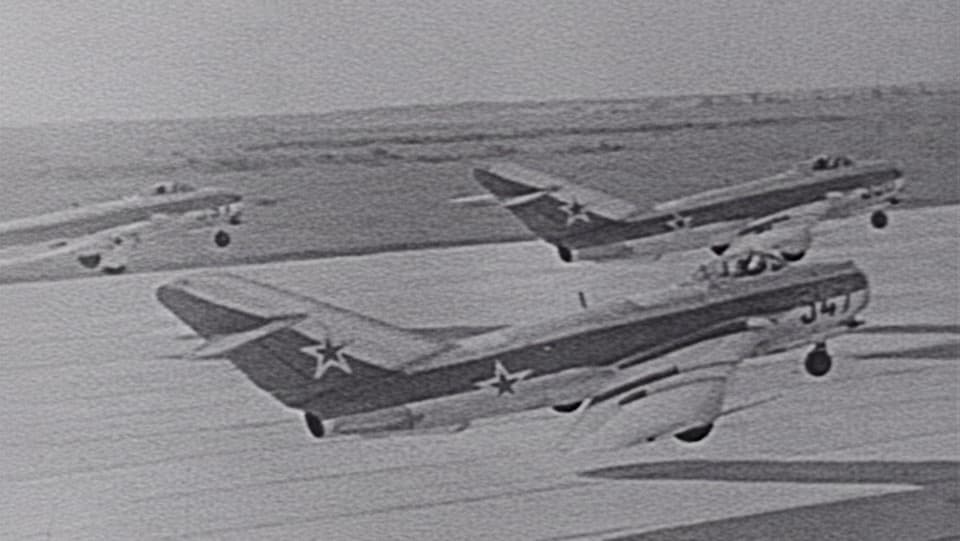 MiG-17 Fresco Stock Footage.