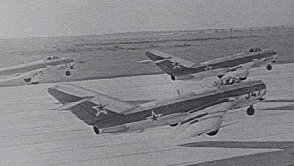 MiG-17 Fresco Stock Footage.
