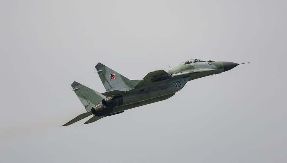 MiG-29 Fulcrum Stock Footage.