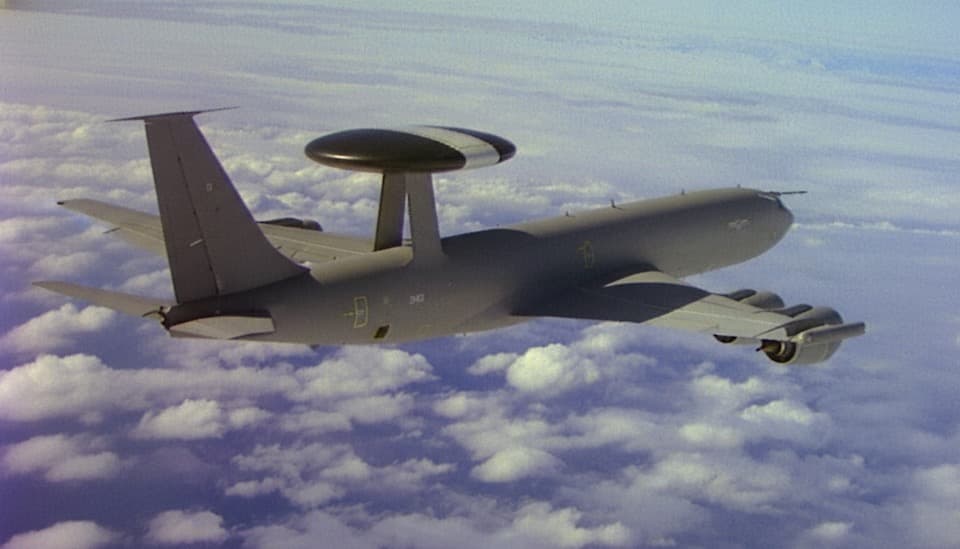 Boeing E-3 Sentry - AWACS Stock Footage.