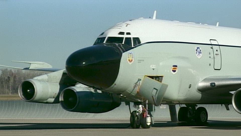 Boeing RC-135 Stock Footage.