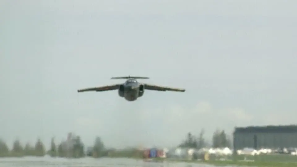 Saab 105 Stock Footage.