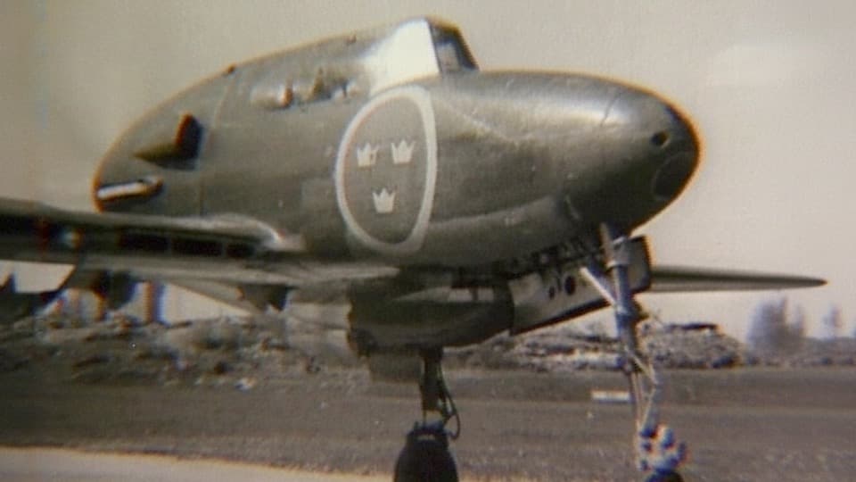 Saab J21 Stock Footage.