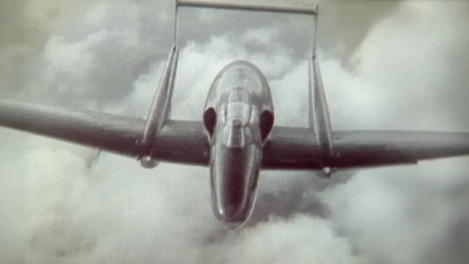 Saab J21R Stock Footage.