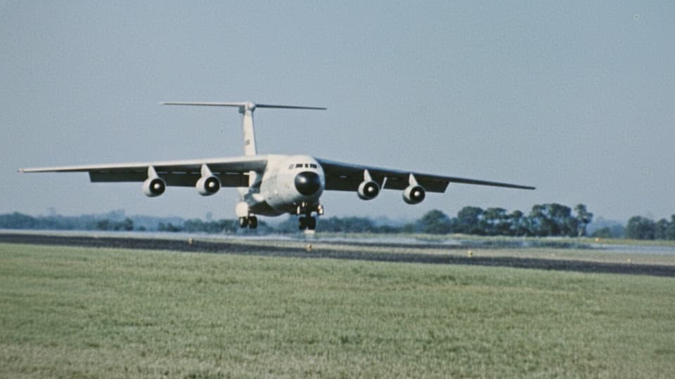 Lockheed C-141 Starlifter Stock Footage.