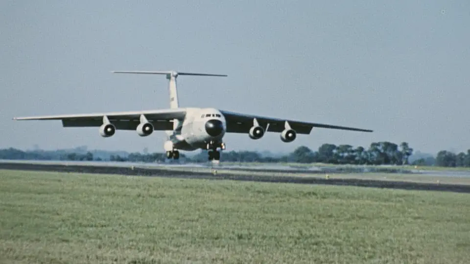 Lockheed C-141 Starlifter Stock Footage.