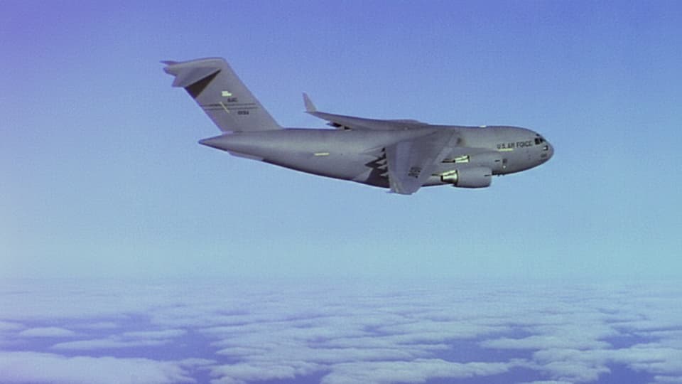Boeing C-17 Globemaster Stock Footage.
