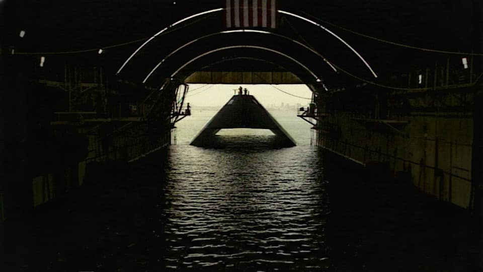 IX-529 Sea Shadow stealth ship Stock Footage.